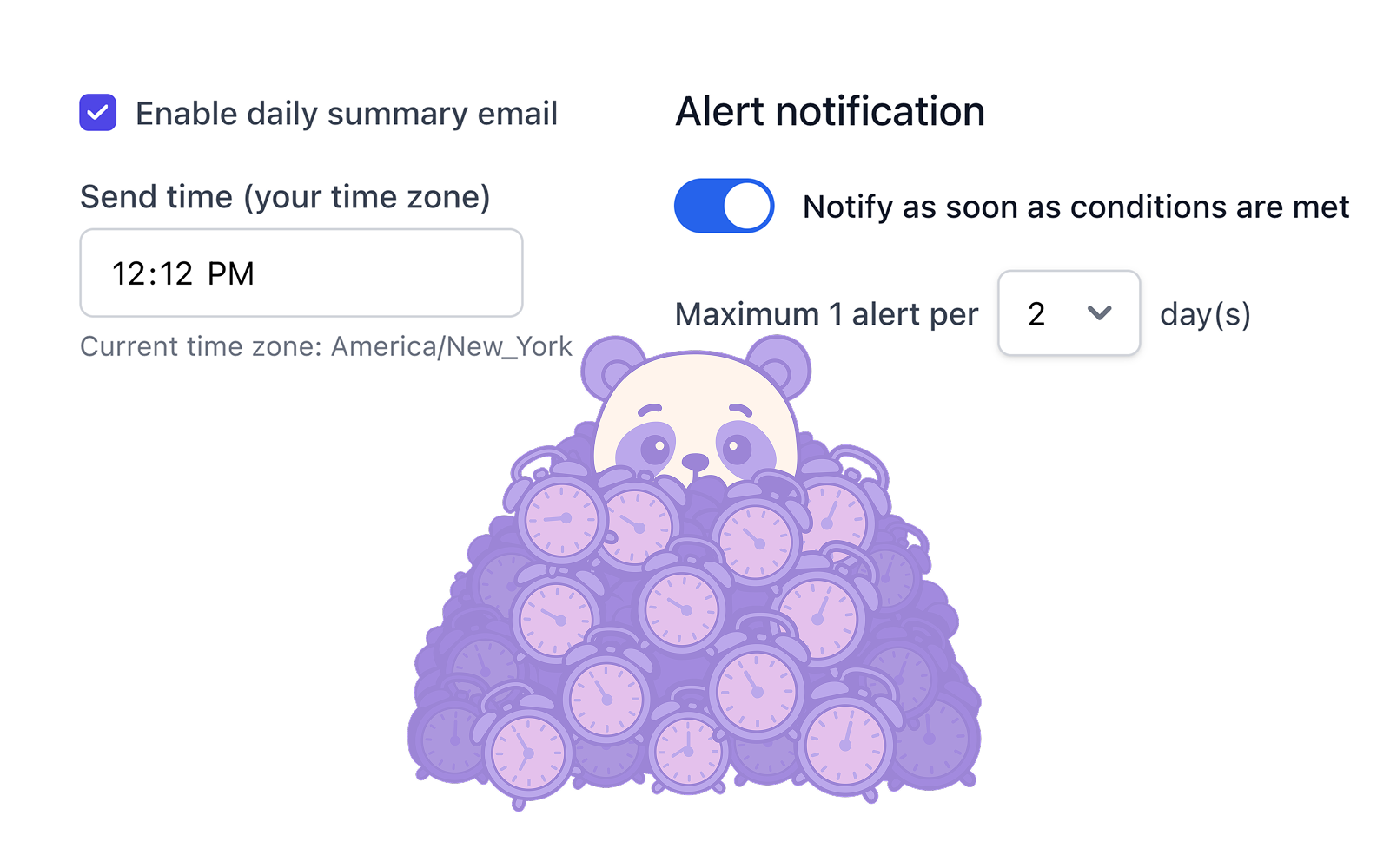 Notification cadence feature